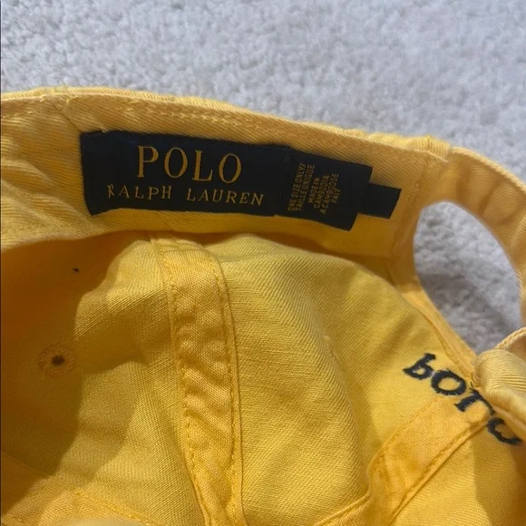 Yellow Polo Ralph Lauren Cap - Picture 2 of 2